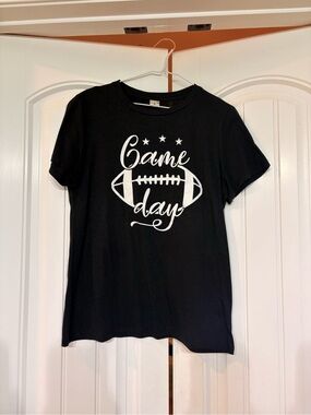 Black 'Game Day' Graphic Short-Sleeve Tee